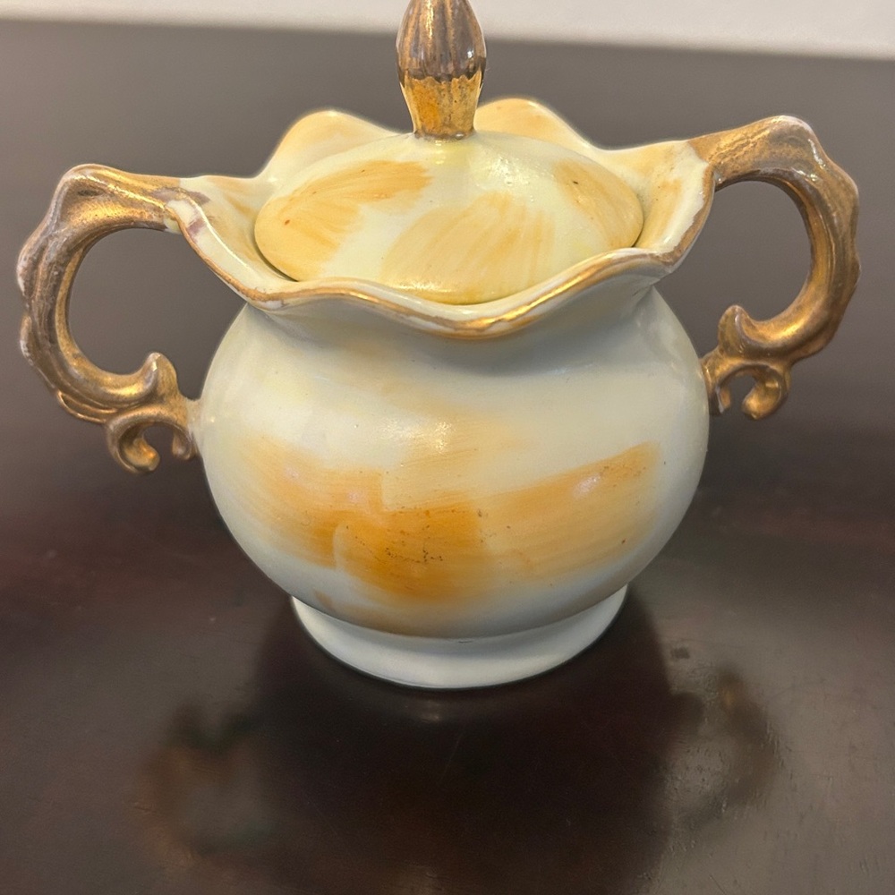 🌻HOST PICK 🌸VINTAGE ENESCO JAPAN HAND PAINTED PORCELAIN 3-PIECE TEA SET - Picture 9 of 15